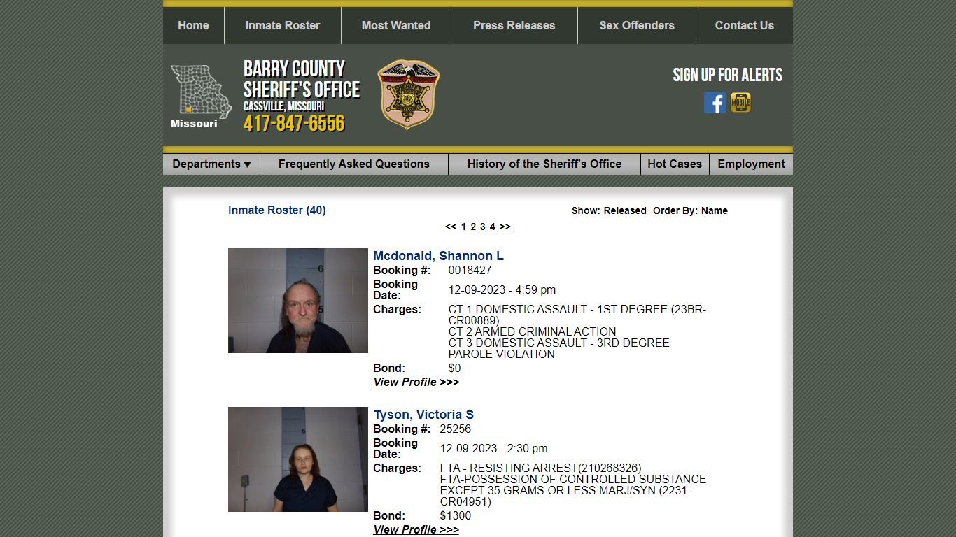 Inmate Roster - Current Inmates Booking Date Descending - Barry County ...